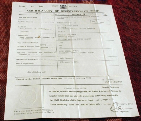 kenyan birth certificate obama. Obama Kenyan Birth Certificate